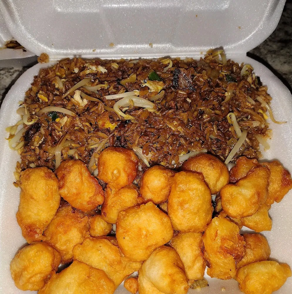 Sweet and Sour Chicken and Egg Fried Rice